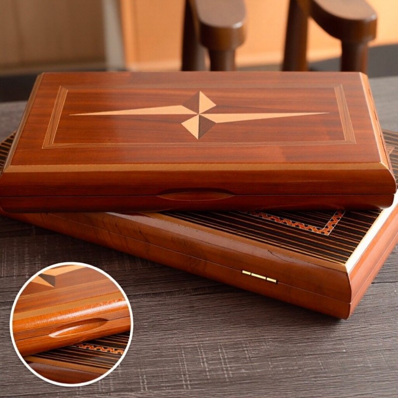 Board Game Operation - Backgammon in Legno Massello 11-19 Pollici,