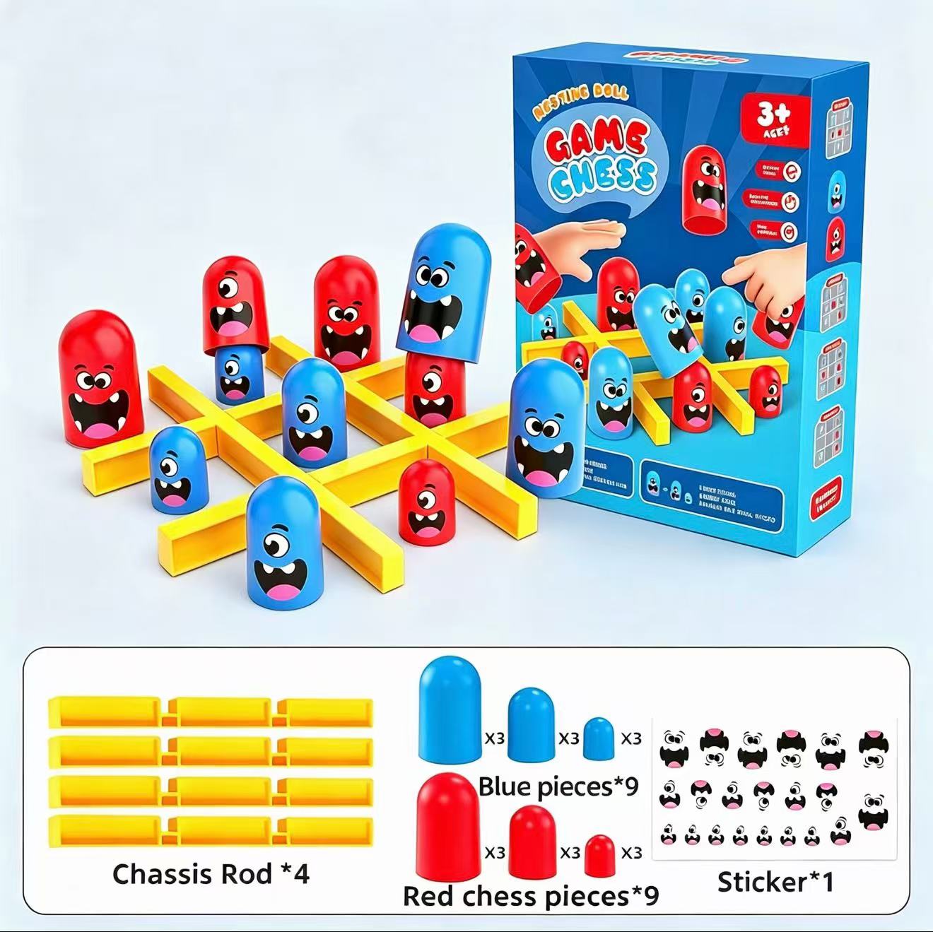 Board Game Quarto - Gioco da Tavolo Tic-Tac-Toe con Bicchieri