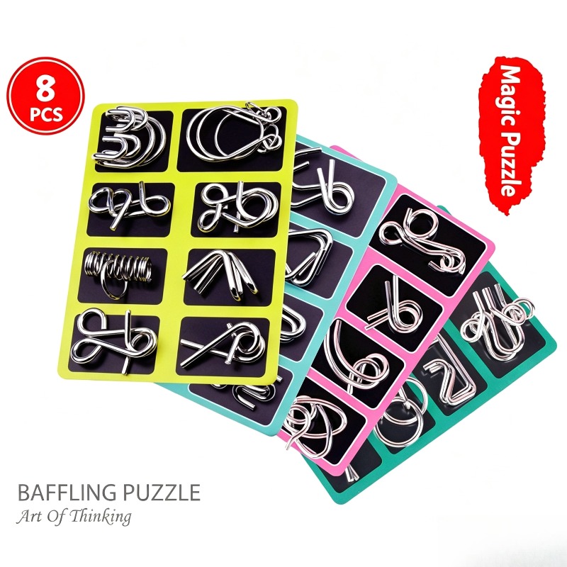 Set di 8 Puzzle in Metallo, Cl - Board Game Quarto recensione e prezzo